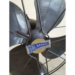 Antieke Industriële Metalen ventilator R&M Banner
