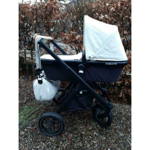 dubatti kinderwagen zwart/wit