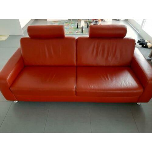 Montel bank leer rood/oranje
