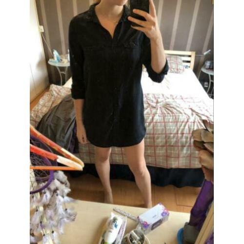 Zwarte blouse jurk
