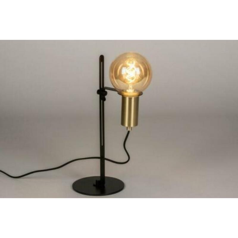 tafellamp bureau tafel bed bank lamp messing goud zwart