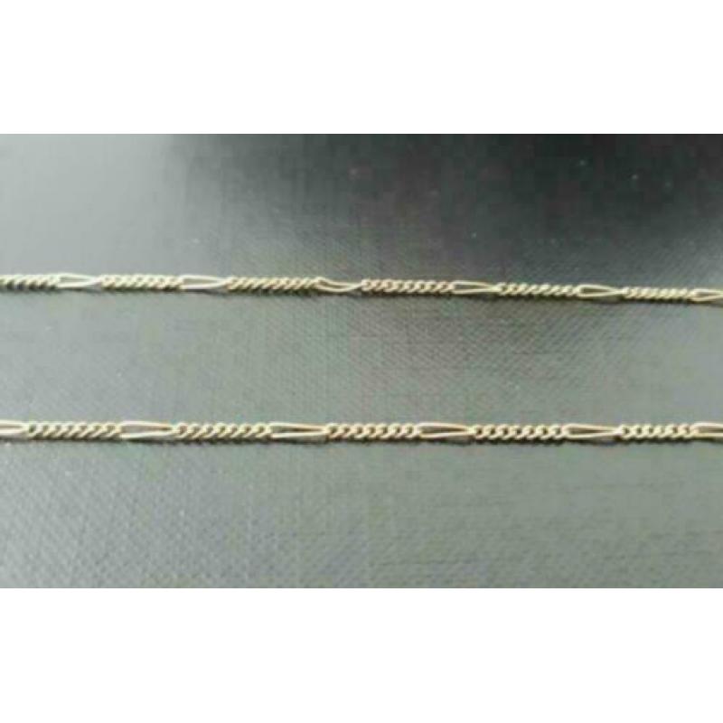 14 karaats figaro schakel ketting met goudmerk 585