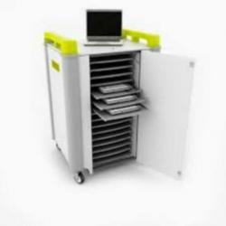 Lab Cabby, mobiele laptop laad en opberg kast