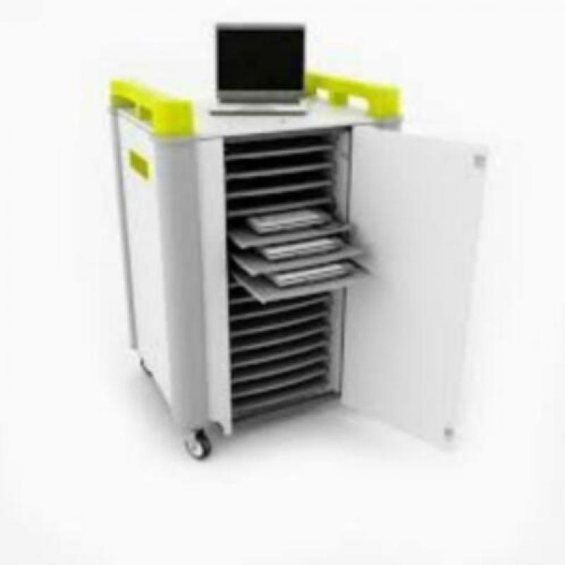 Lab Cabby, mobiele laptop laad en opberg kast