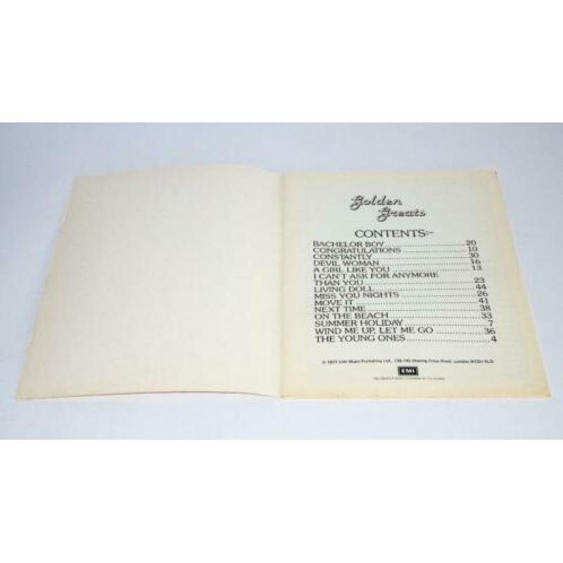 Cliff Richard - Golden greats - Song book sheet music
