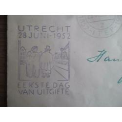 Nederland. FDC ITEP Utrecht 1952