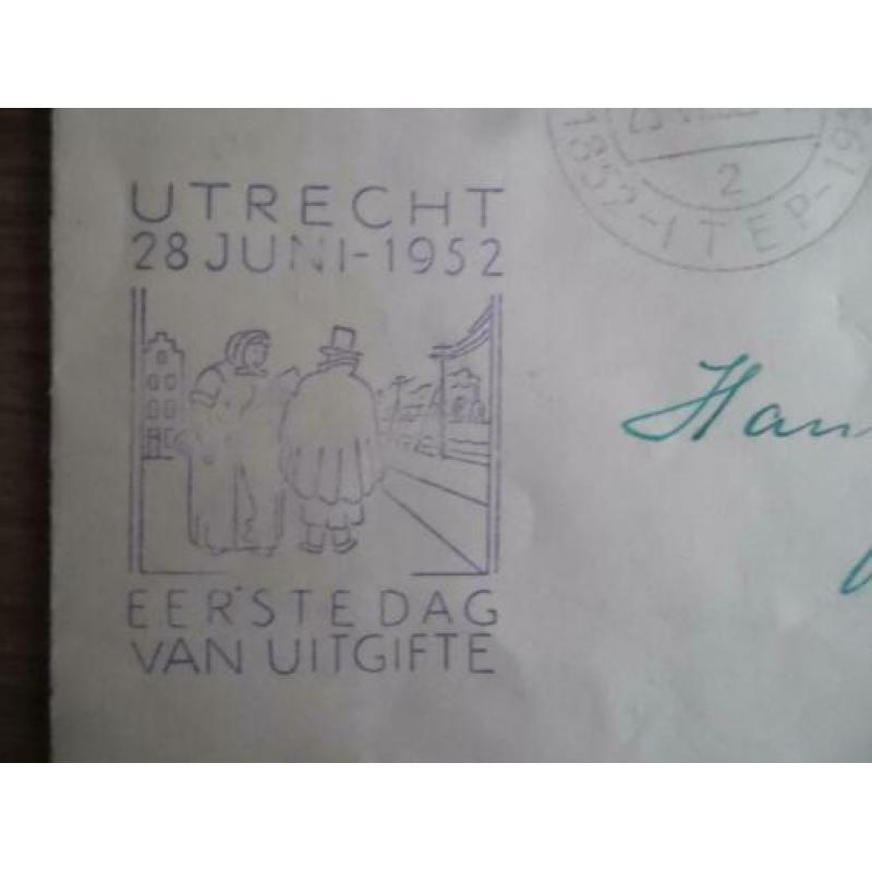 Nederland. FDC ITEP Utrecht 1952