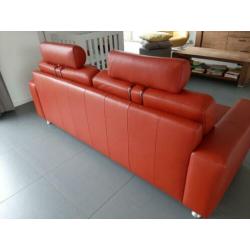 Montel bank leer rood/oranje