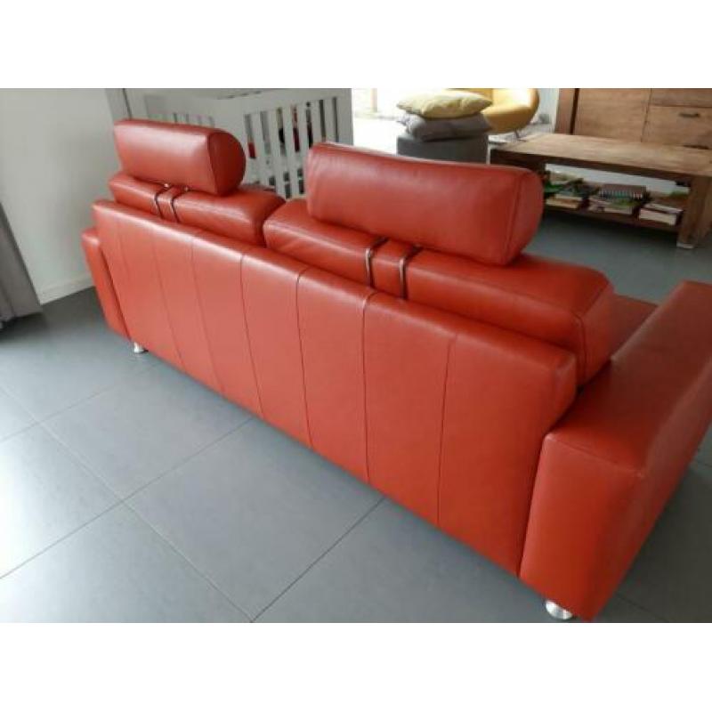 Montel bank leer rood/oranje