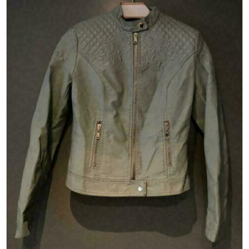 Mila Store mint groen jasje bikerjack jack maat M