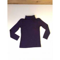 paarse col longsleeve, ALS NIEUW, 122 - 128