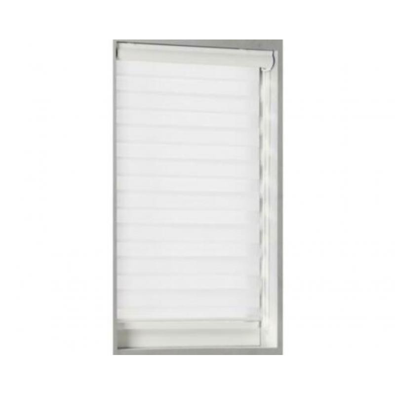 Duo Rolgordijn Cassette 100x175cm Wit Licht doorlatend.