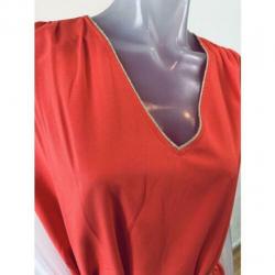 Betty Barclay koraal/goud jurkje - 40 - New