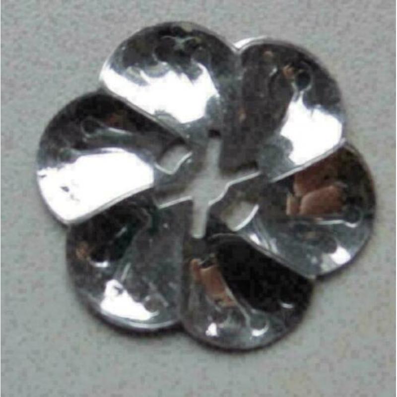 grote zak gekleurde metallic bloemen voor scrapbooking 30 mm