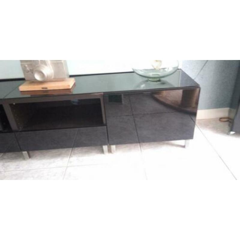 IKEA Besta tv meubel 240x40 met glasplaat