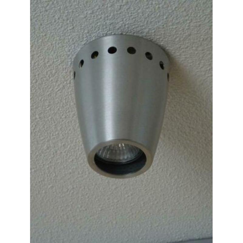 WACO Grail opbouw spot 3 stks roestvrijstaal + halog led kan