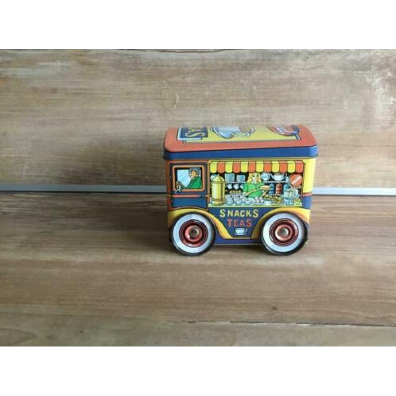 metal box genuine dodo 1983 blikauto theedoos model van bus