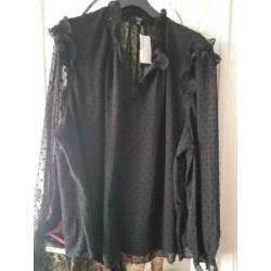 Zwarte NIEUWE blouse maat 54 NIEUW