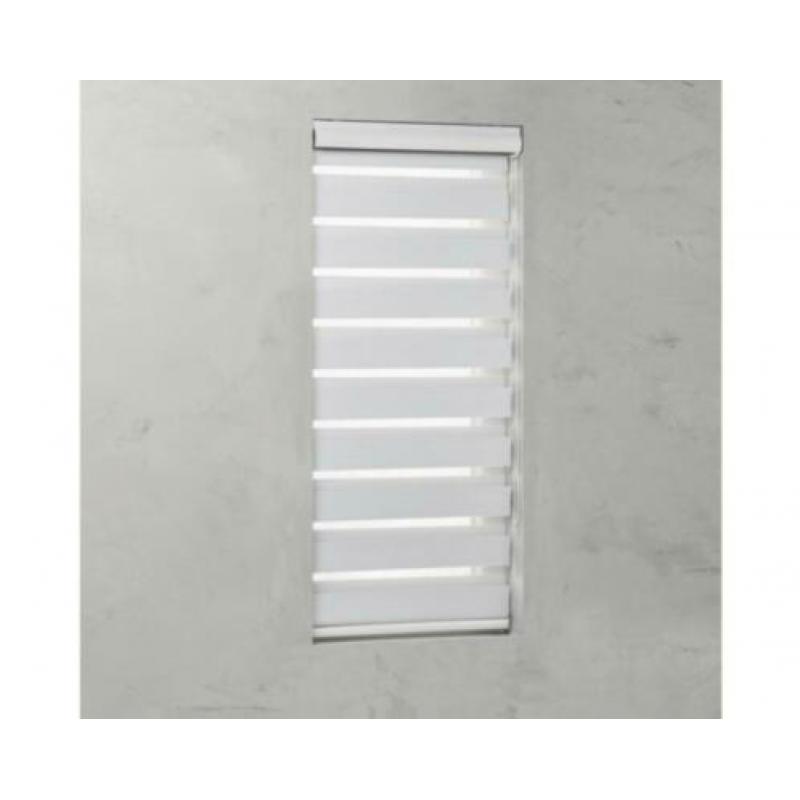 Duo Rolgordijn Cassette 100x175cm Wit Licht doorlatend.