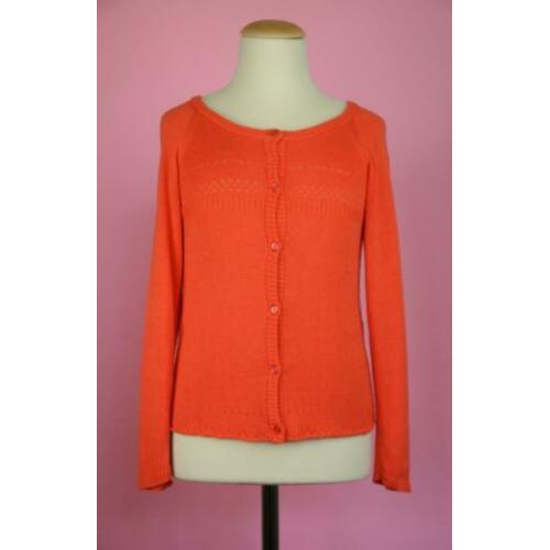zgan Creamie fijngebreid vest oranje maat 122/128