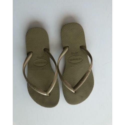 Havainas slippers goud maat 33/34