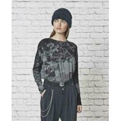 High use BLUE designer trui 'Pardon' - zgan - XL
