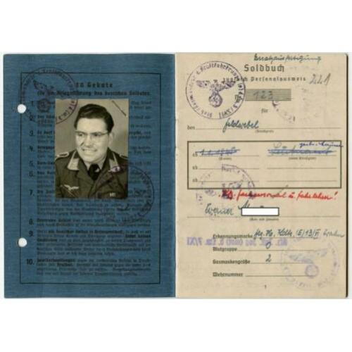 Soldbuch Luftwaffe Oorkonde KVK2 Oostfront Strafdienst