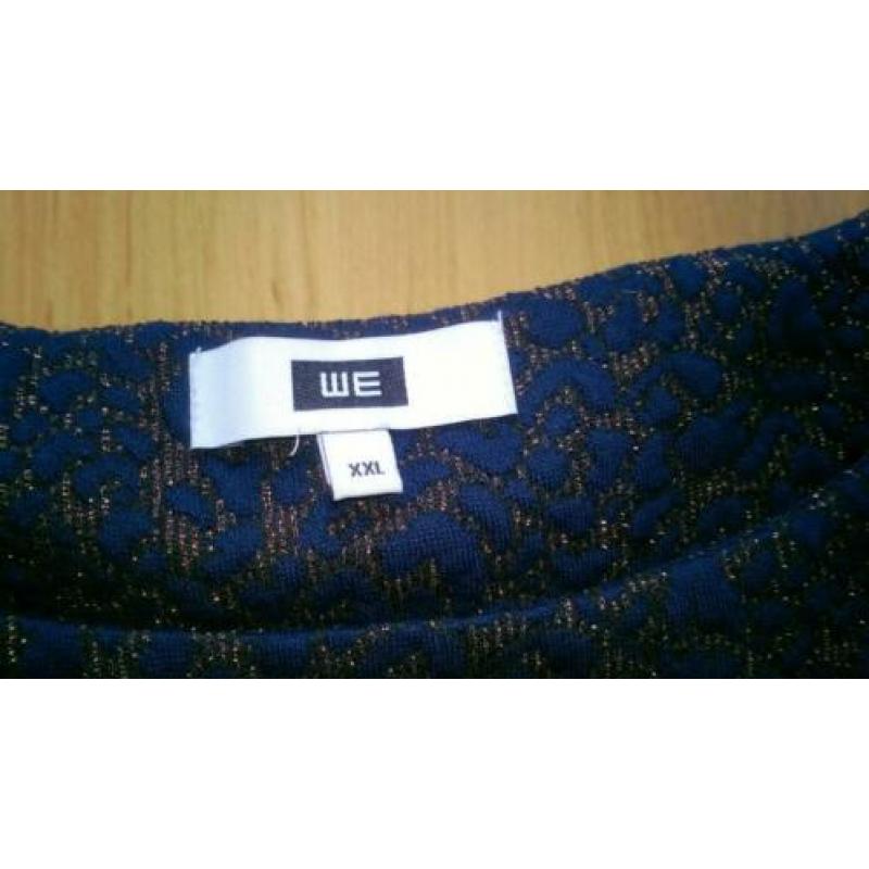 We Fashion nieuwe top blauw brons lurex maat XXL incl verz