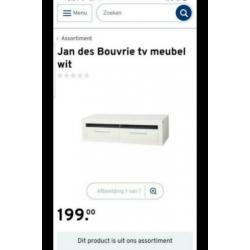 Jan des Bouvrie tv meubel wit