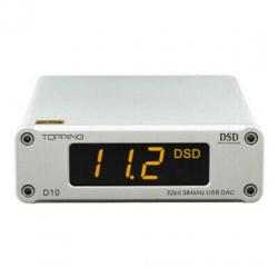 TOPPING D10 USB DAC 32bit/384kHz DSD 256 XMOS U208 ES9018K2M