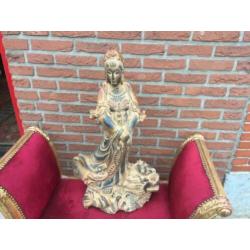 topbeeld! houten Kwanyin uit China