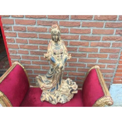 topbeeld! houten Kwanyin uit China