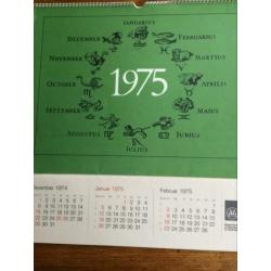 Kalender 1975 met 12 kopergravures van Jan van de Velde