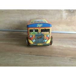 metal box genuine dodo 1983 blikauto theedoos model van bus