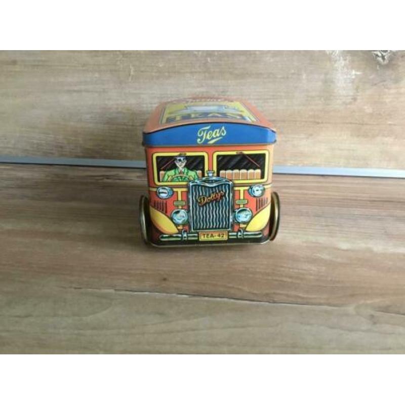 metal box genuine dodo 1983 blikauto theedoos model van bus