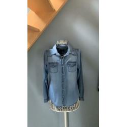Mooi blauw Anti Blue blouse maat XL
