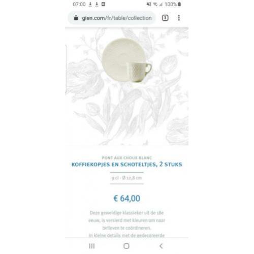 Servies GIEN Pont aux choux
