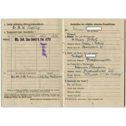 Soldbuch Luftwaffe Oorkonde KVK2 Oostfront Strafdienst