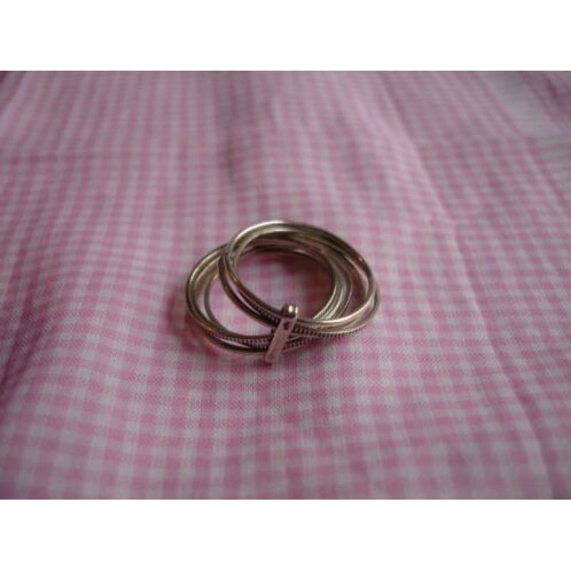?€24,50 MOOIE ANTIEKE ZILVEREN RING MT 17 - vcmr