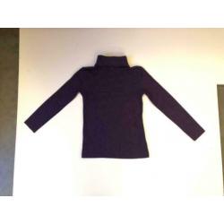 paarse col longsleeve, ALS NIEUW, 122 - 128