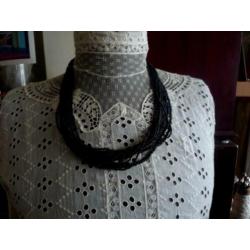 Meerdere strengels fijne glas kralen ketting collier