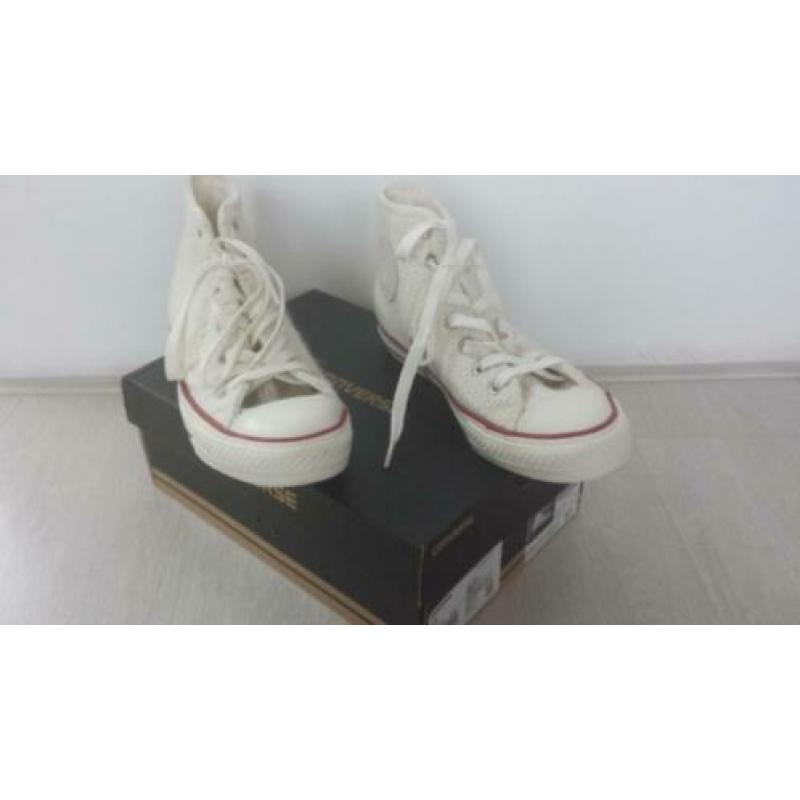 ALL STARS witte gebreide halfhoge sneakers, maat 37 NEW