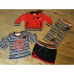 Nieuw Quapi vierdelige set rokje legging longsleeve vest 68