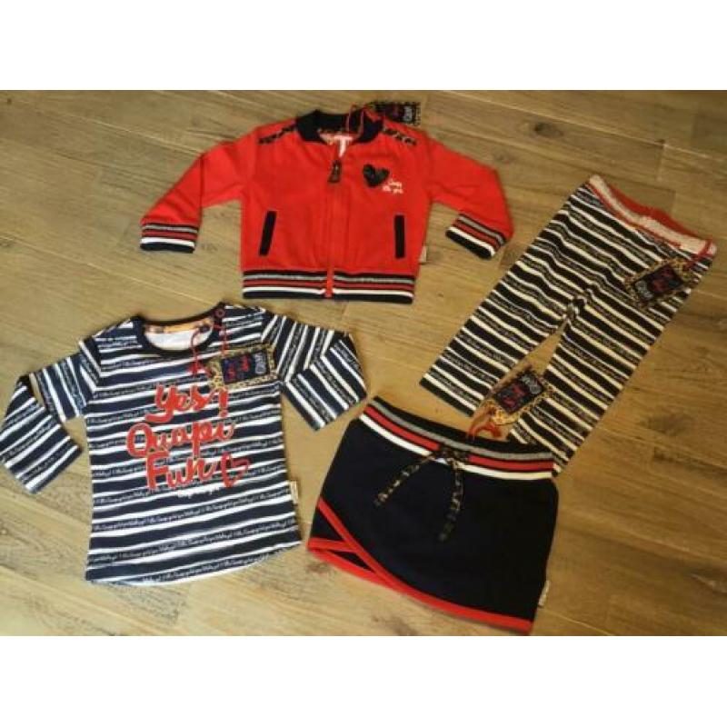 Nieuw Quapi vierdelige set rokje legging longsleeve vest 68