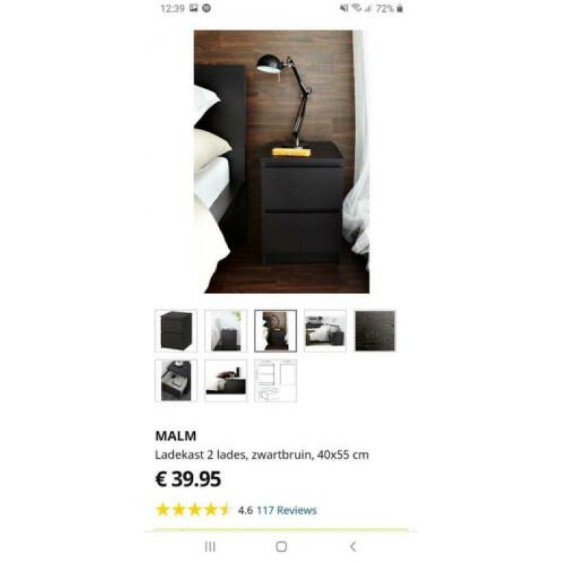 Ikea malm nachtkastje