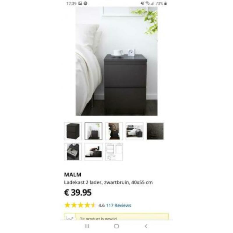 Ikea malm nachtkastje