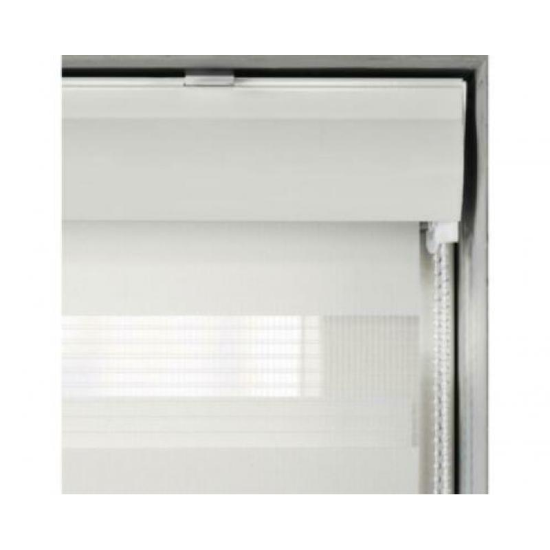 Duo Rolgordijn Cassette 100x175cm Wit Licht doorlatend.