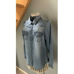 Mooi blauw Anti Blue blouse maat XL
