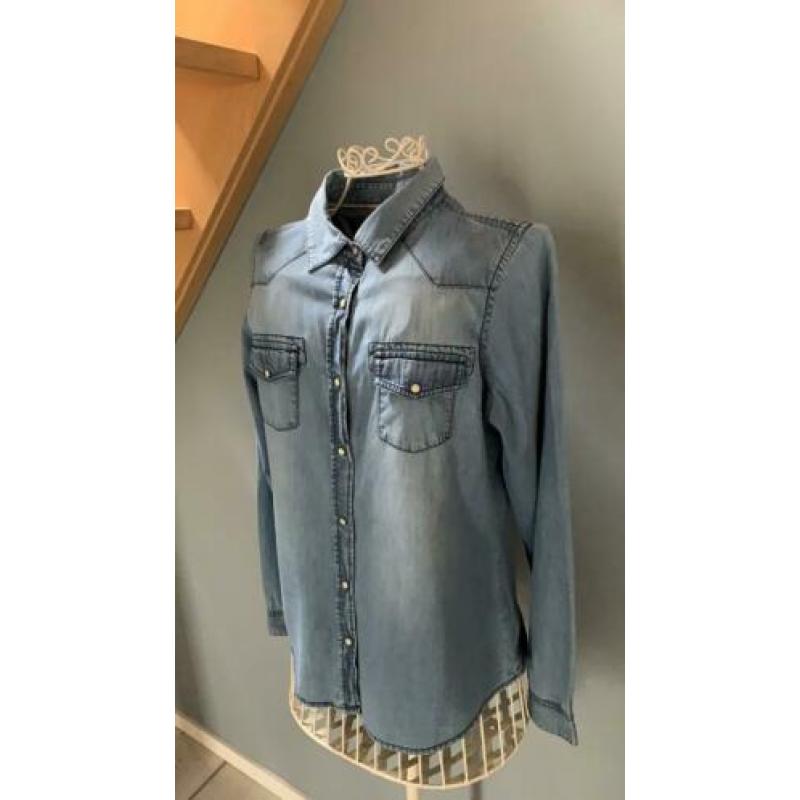 Mooi blauw Anti Blue blouse maat XL