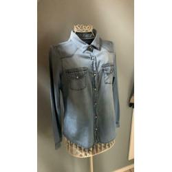 Mooi blauw Anti Blue blouse maat XL